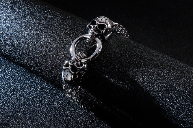 Skull Titanium Steel Domineering Bracelet