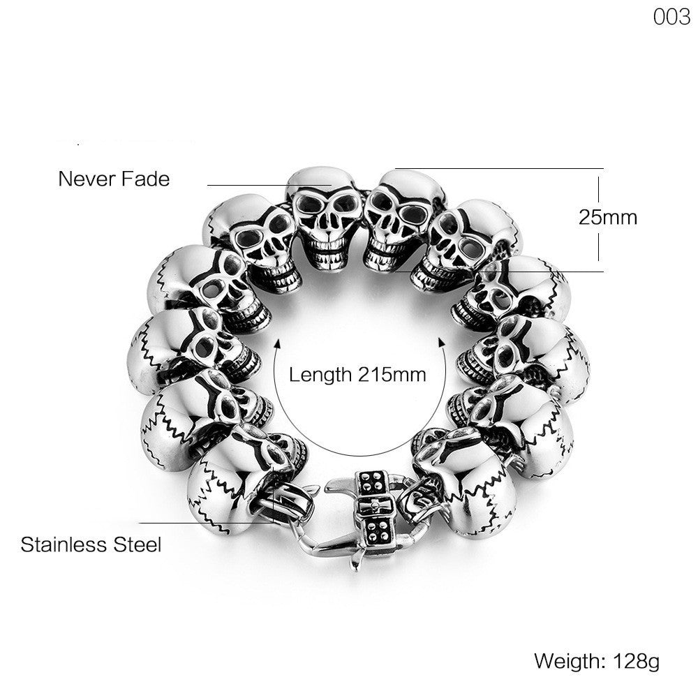 Men's Skull Titanium Steel Bracelet