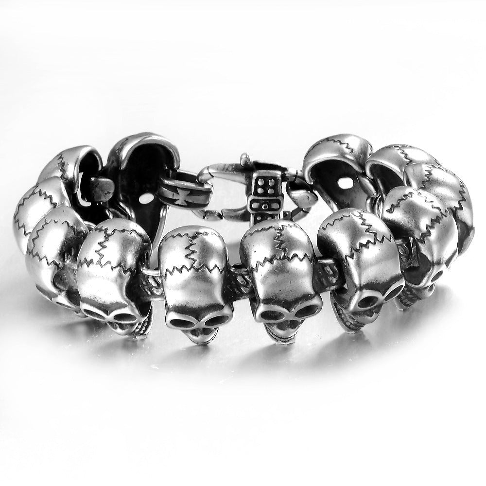 Men's Skull Titanium Steel Bracelet