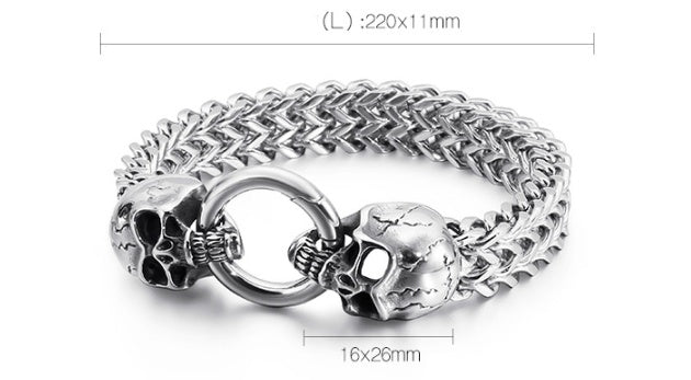 Skull Titanium Steel Domineering Bracelet
