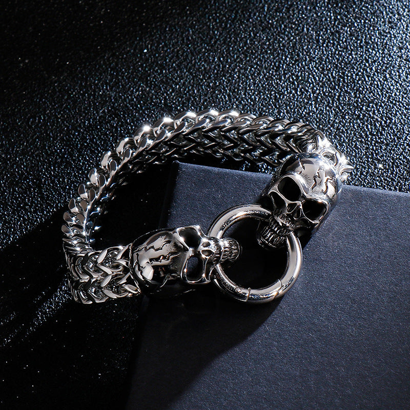 Skull Titanium Steel Domineering Bracelet