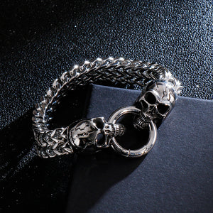 Skull Titanium Steel Domineering Bracelet