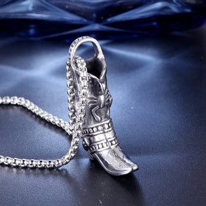 Men's Stainless Steel Skull Cowboy Boot