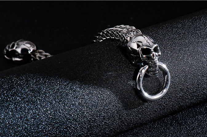 Skull Titanium Steel Domineering Bracelet