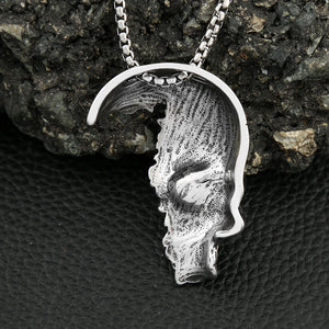 Half Skull  Stainless Steel Necklace