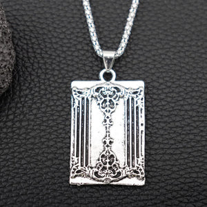 Playing Card King Skull Pendant Necklace