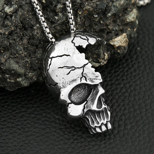 Half Skull  Stainless Steel Necklace
