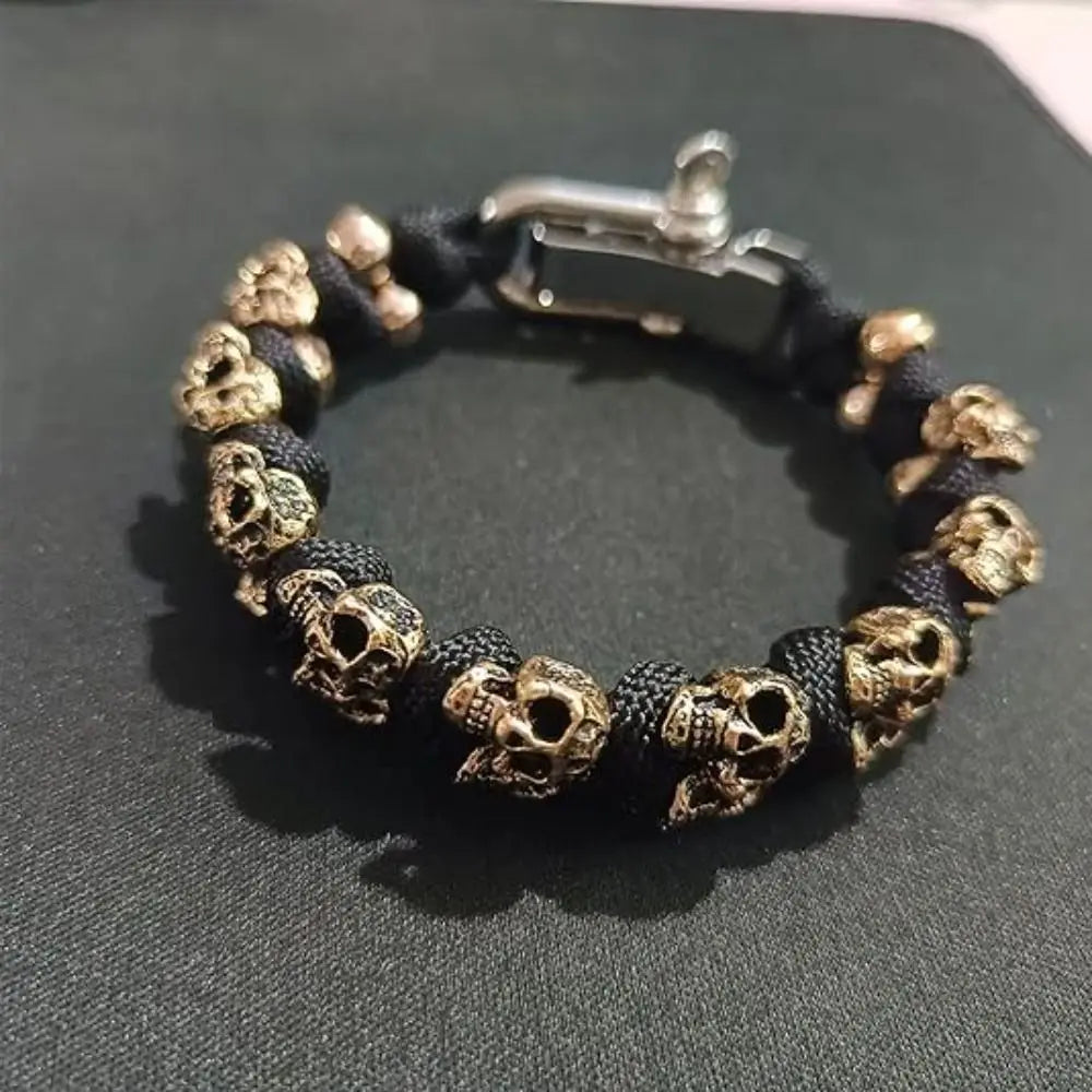 Skull Premium Paracord Bracelet Men's Handmade Woven Bracelet