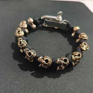 Skull Premium Paracord Bracelet Men's Handmade Woven Bracelet