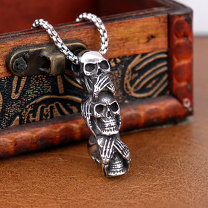 Triple Skull Pendant