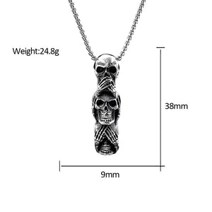 Triple Skull Pendant