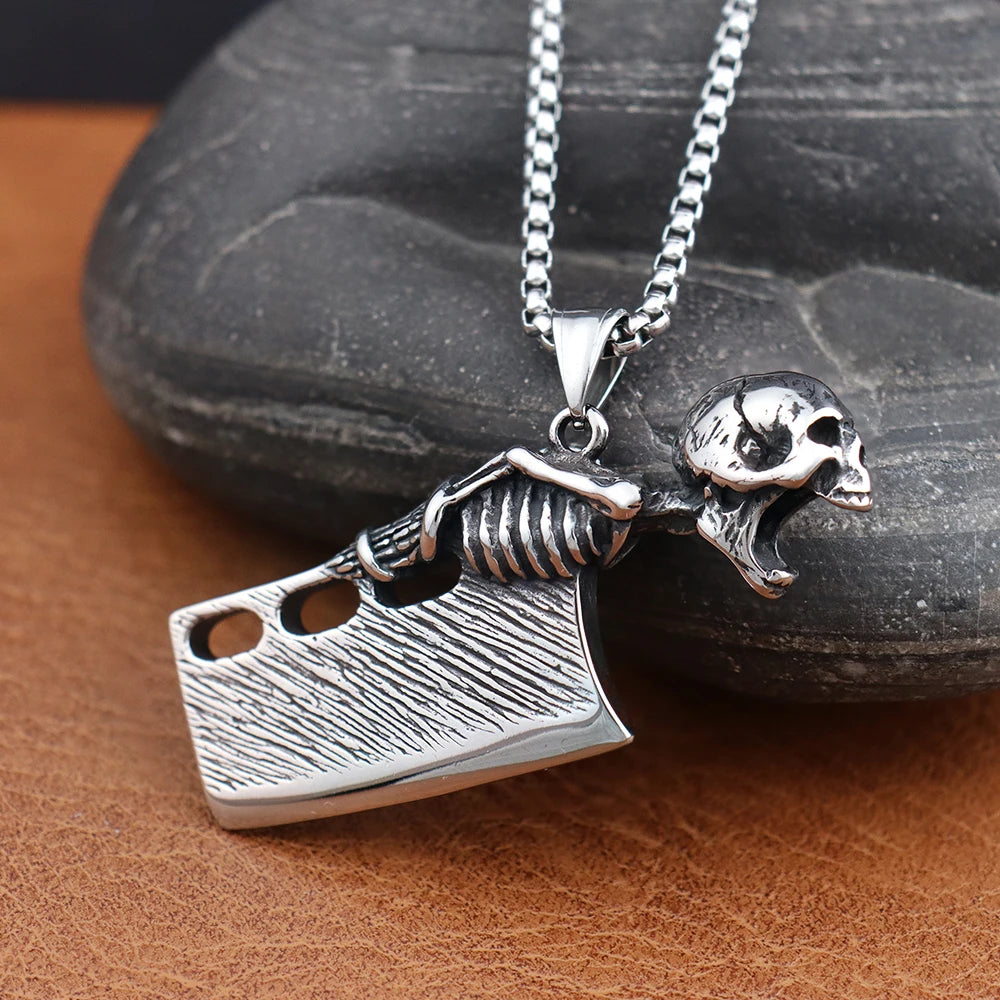 Skull Knife Necklace Pendant / Bottle Opener