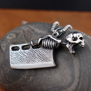 Skull Knife Necklace Pendant / Bottle Opener