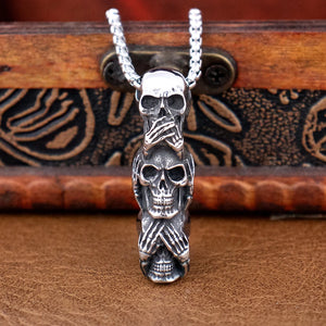 Triple Skull Pendant