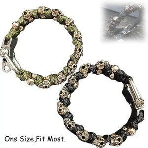 Skull Premium Paracord Bracelet Men's Handmade Woven Bracelet
