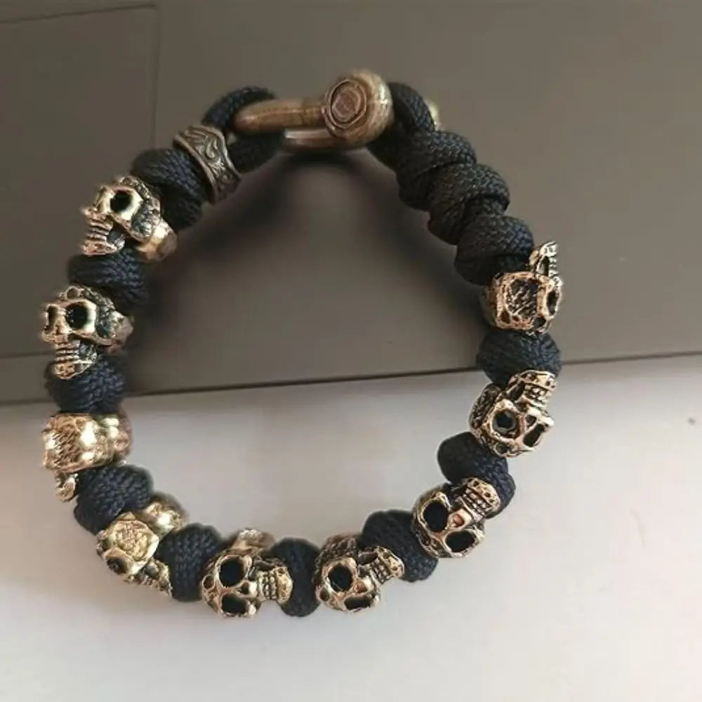 Skull Premium Paracord Bracelet Men's Handmade Woven Bracelet