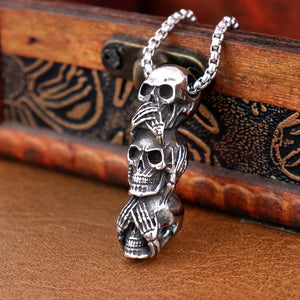 Triple Skull Pendant