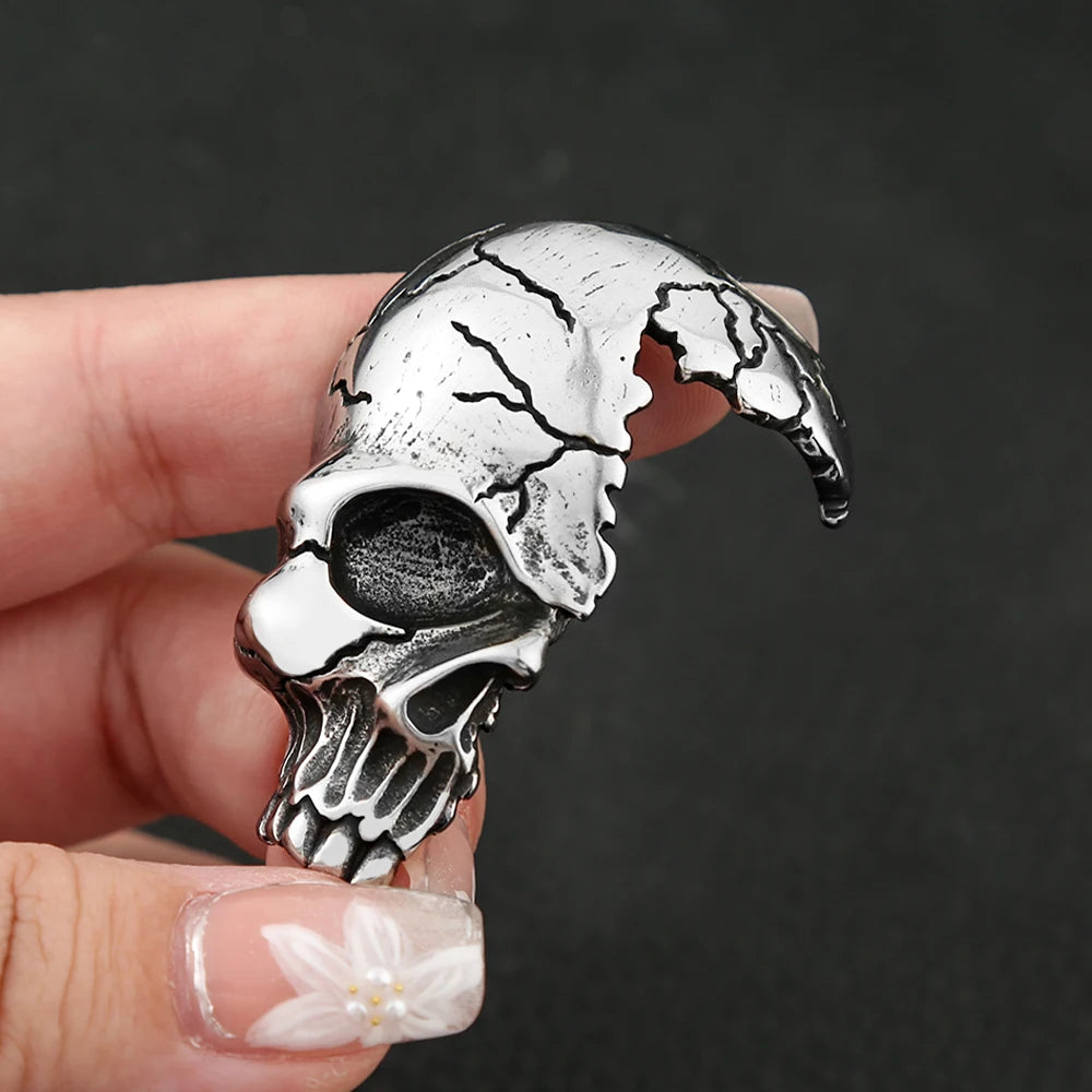 Half Skull  Stainless Steel Necklace