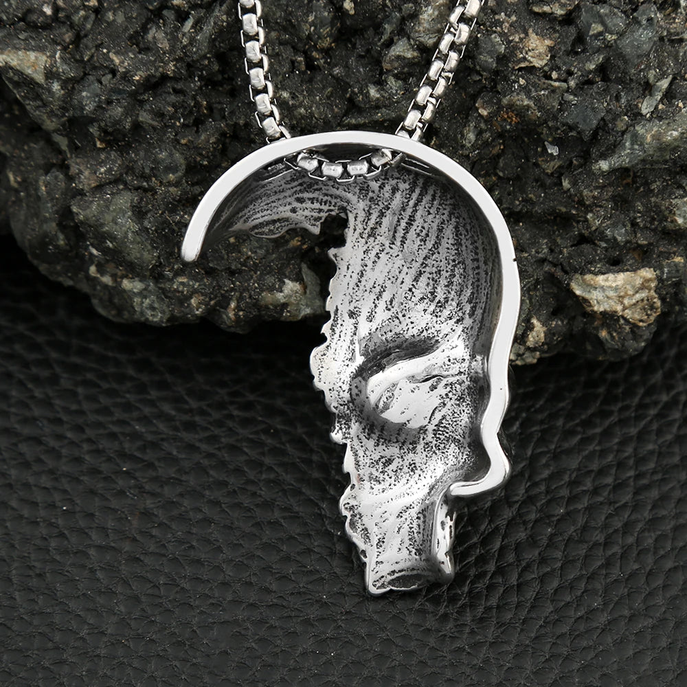 Half Skull  Stainless Steel Necklace