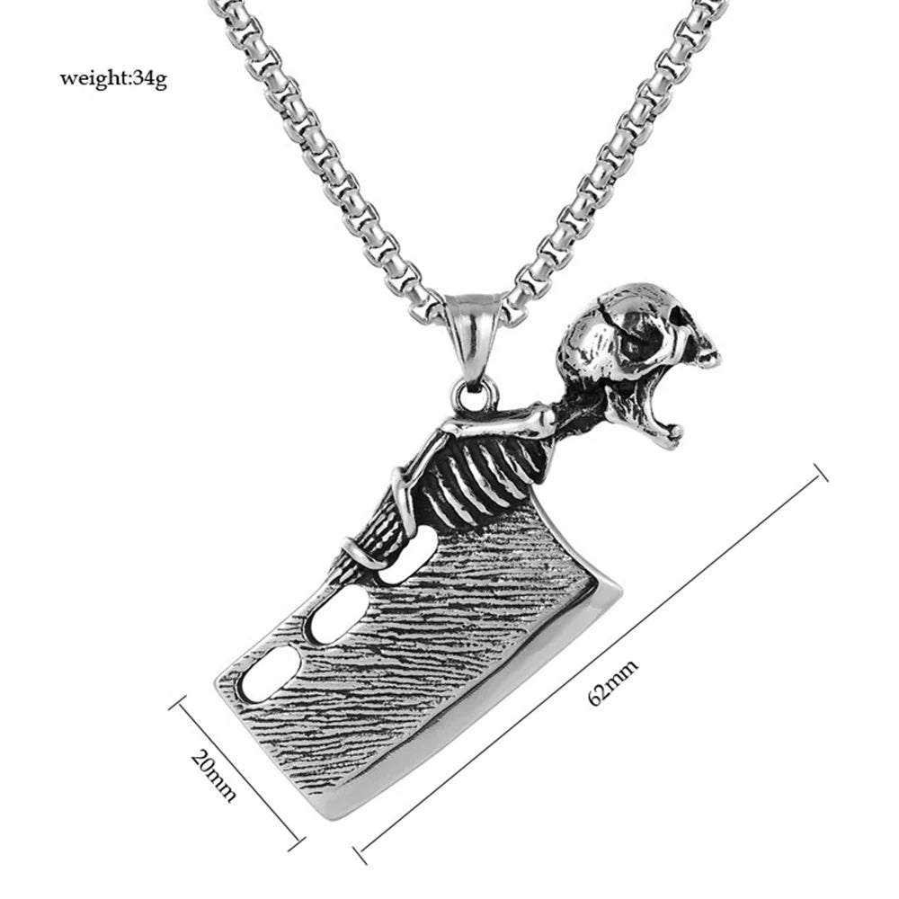 Skull Knife Necklace Pendant / Bottle Opener