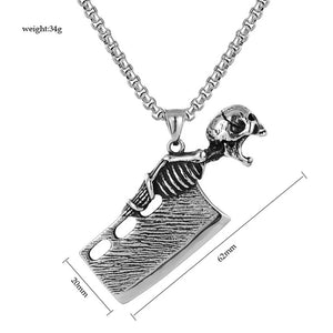 Skull Knife Necklace Pendant / Bottle Opener
